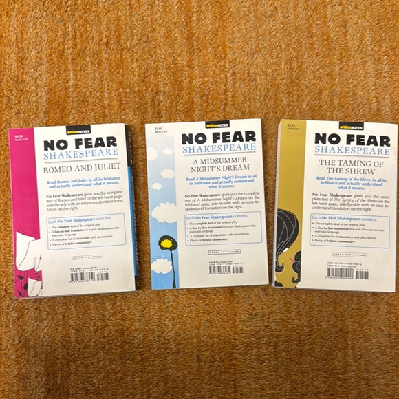 No Fear Shakespeare Books - Set of 3 - Picture 2 of 3